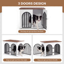 Advwin Dog Crate Furniture End Table with 3 Doors