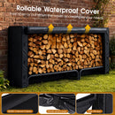 Advwin 7.5FT Firewood Rack with 600D Oxford Cover