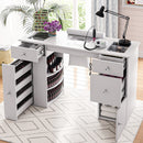 Advwin Manicure Table Glass Top w/Dust Collector