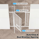 Advwin 180cm Extra Tall Pet Safety Gate with Small Cat Door