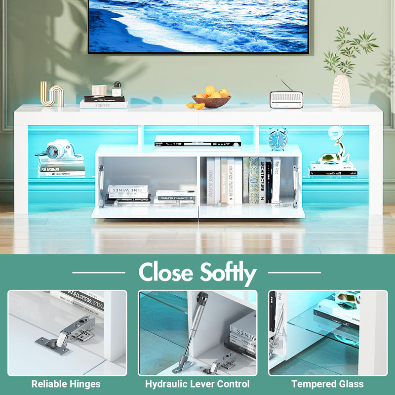 Advwin 160cm Entertainment Unit TV Stand with RGB LED Light