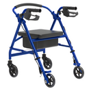 Advwin 4 Wheels Rollator Walker with Dual Brake System