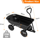Advwin Garden Dump Cart with Steel Frame 250KG