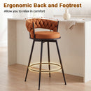 Advwin Set of 4 360° Swivel Bar Stools with Backrest