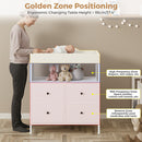 Advwin Baby Changing Table w/ 4 Storage Drawers
