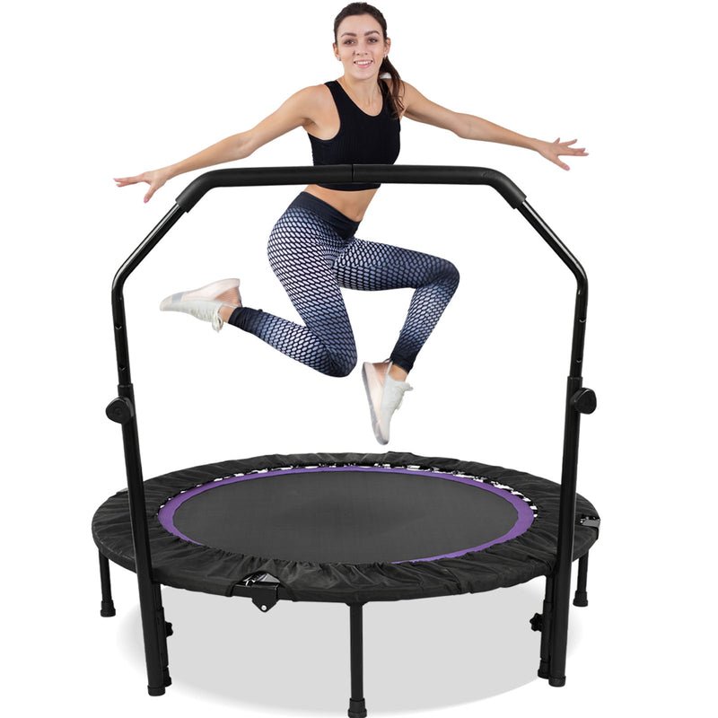 Advwin 48 inch Foldable Rebounder Trampoline Purple