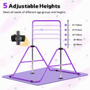 Advwin Kids Gymnastics Bar with Swing & Mat & Rings