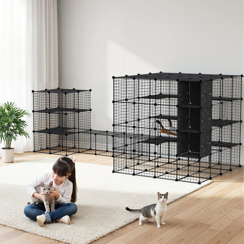 Advwin Cat Enclosures DIY Pet Kennels Playpen for 1-6 Cats