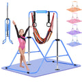 Advwin Kids Gymnastics Bar with Swing & Mat & Rings
