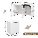 Advwin Folding Sewing Table with Adjustable Platform