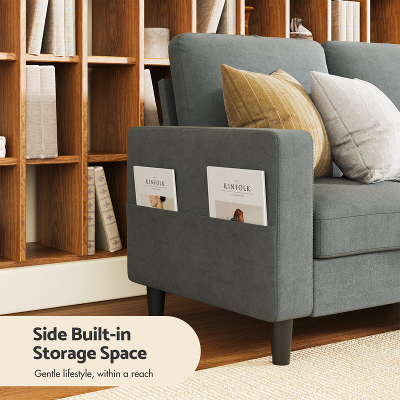 Advwin 3 Seater Sofa Lounge Set Gery
