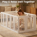 Advwin Pet Playpen with 2 Doors for Small Dogs