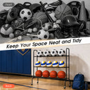 Advwin 3-Tier Basketball Rack Storage Holder w/ Wheels