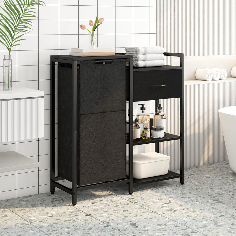 Advwin Laundry Hamper with Fabric Drawer 60L