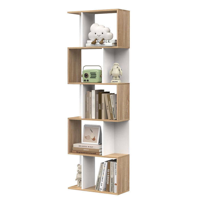 Advwin 5-tier Display Bookcase Bookshelf Storage