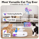 Advwin 3-in-1 Interactive Cat Toy for Indoor