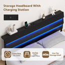 Advwin Double Floating Bed Frame w/ Charging Station
