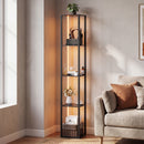 Advwin 5-Tier LED Corner Shelf with Display Storage