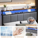 Advwin Queen Bed Frame with RGB LED & Charging Station