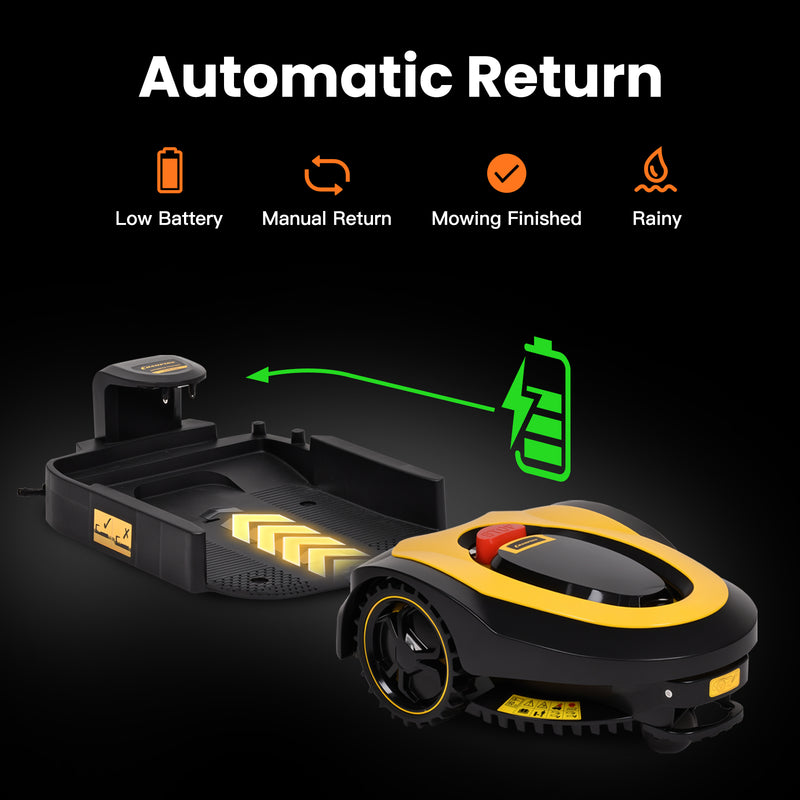 Advwin Robotic Lawn Mower up to 600m² Heavy-Duty Motor