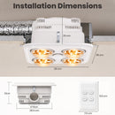 Advwin Bathroom Heater with Exhaust Fan & Heat Lamps