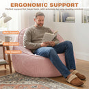 Advwin 90*92cm Corduroy Beanbag Sofa with Backrest