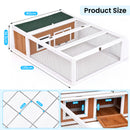 Advwin Wooden Rabbit Hutch Bunny Cage