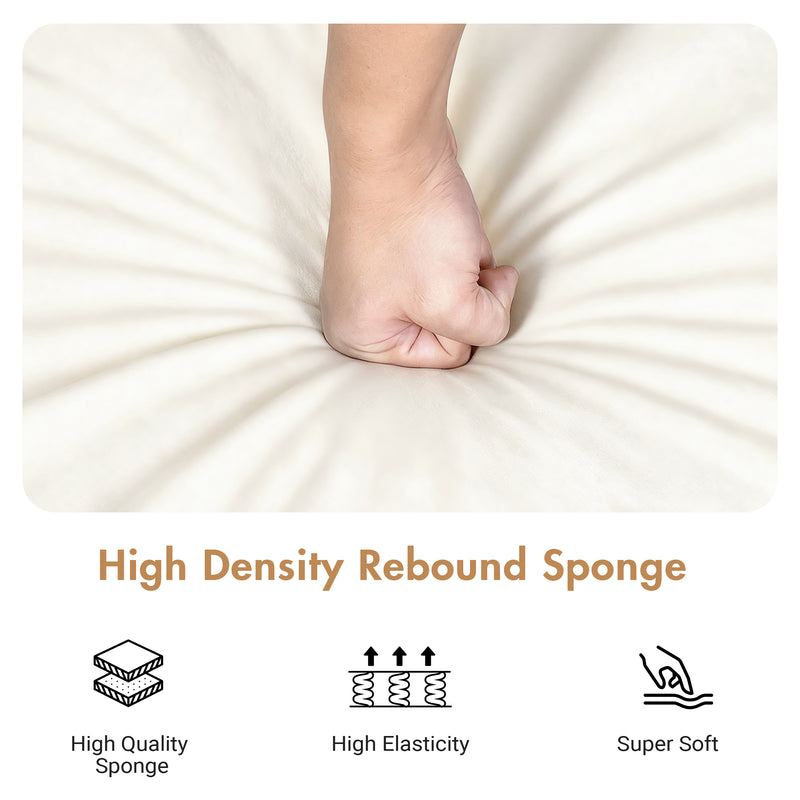 Advwin 2-Seater Velvet Fabric Loveseat Sofa 120cm