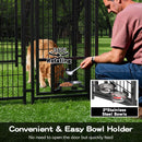 Advwin Dog Cage with UV-Resistant Waterproof Roof