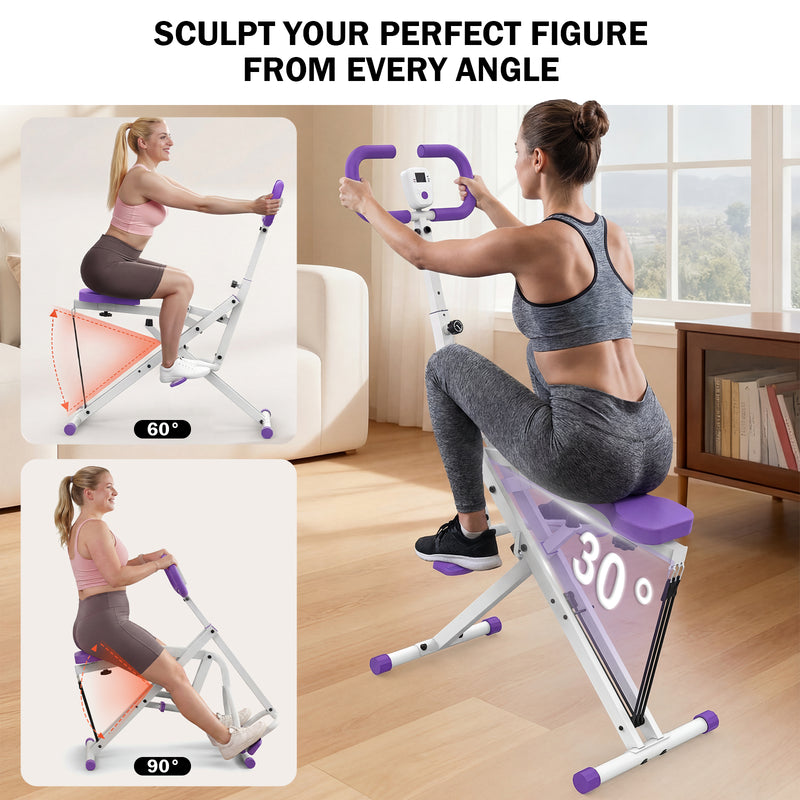 Advwin Foldable Squat Machine with Handles & Bands