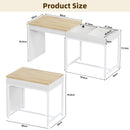 Advwin Folding Dining Table with Hidden Storage