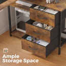 Advwin L Shaped Electric Sit Stand Desk w/ Power Hub
