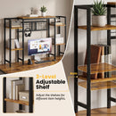Advwin 5-Tier Desk Bookshelf wIth Adjustable Shelves