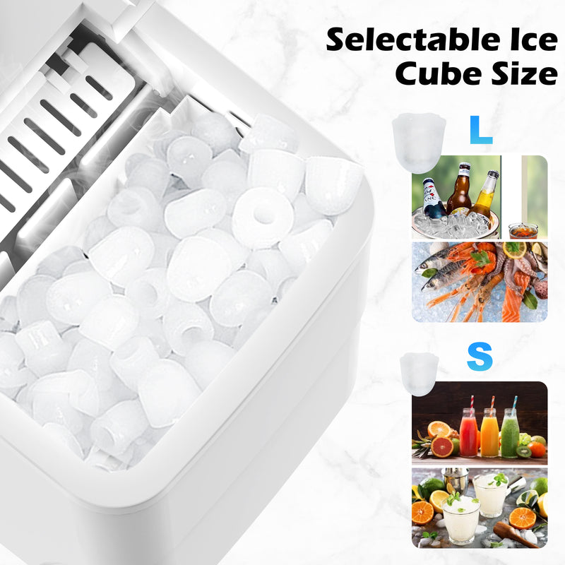 Advwin 12KG Countertop Ice Maker Self-Cleaning Ice Machine