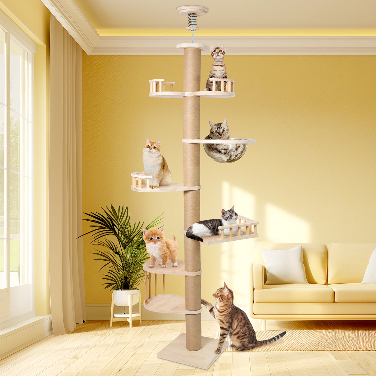 ハーマン　キャット PETMAKER-Cat-Window-Perch-with