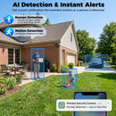 Advwin 2K WiFi Window Camera with Magnetic Glass Mount