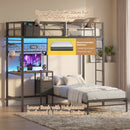 Advwin L-Shaped Bunk Bed w/ Desk Charging Station (Pre-Order)