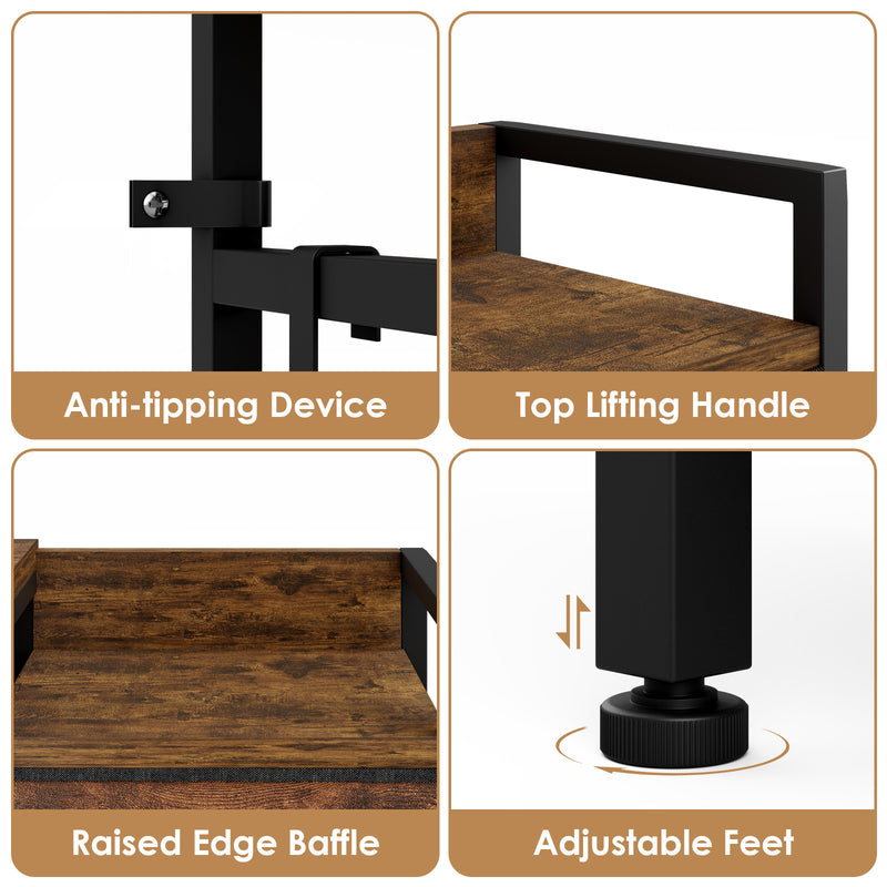 Advwin Chest of 5 Drawers Storage Cabinet