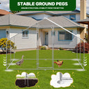 Advwin Large Metal Chicken Coop w/ Waterproof Cover
