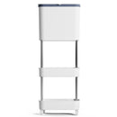 Advwin Kitchen Trash Can with Storage Rack White