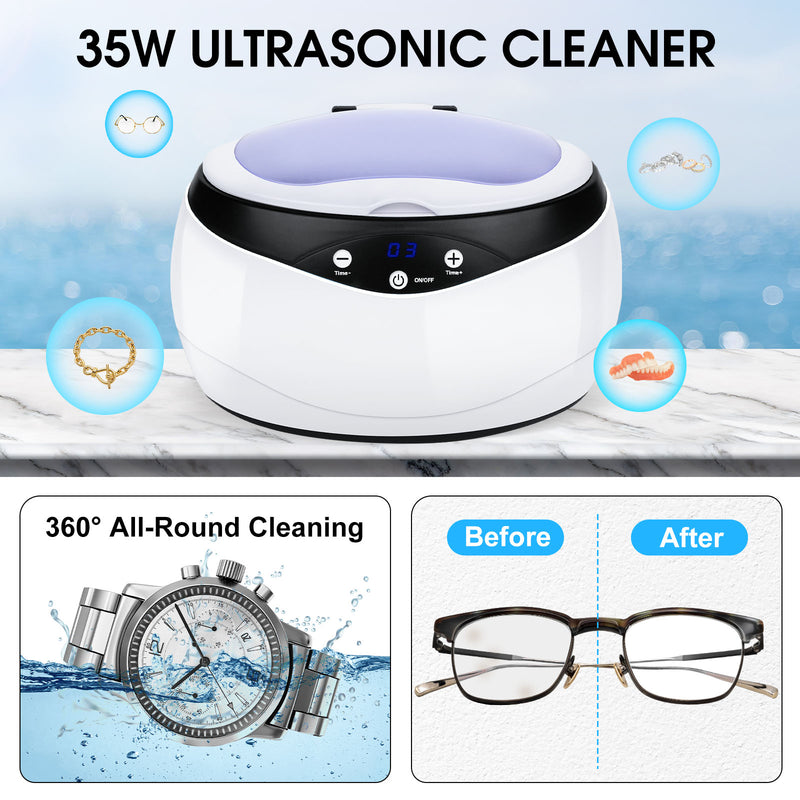 Advwin Ultrasonic Cleaner 650ml Jewelry Cleaner Machine(Pre-order)