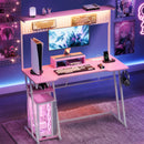 Advwin 120cm LED Gaming Desk w/ Movable Monitor Stand