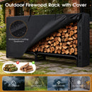 Advwin 7.5FT Firewood Rack with 600D Oxford Cover
