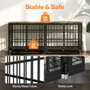 Advwin 2-in-1 Dog Crate Furniture with Trays for 2 Dogs