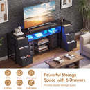 Advwin 160cm TV Unit Cabinet with 6 Drawers & Open Shelf