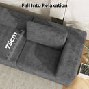 Advwin Armless Sofa Chair Chenille Fabric Modular Sofa