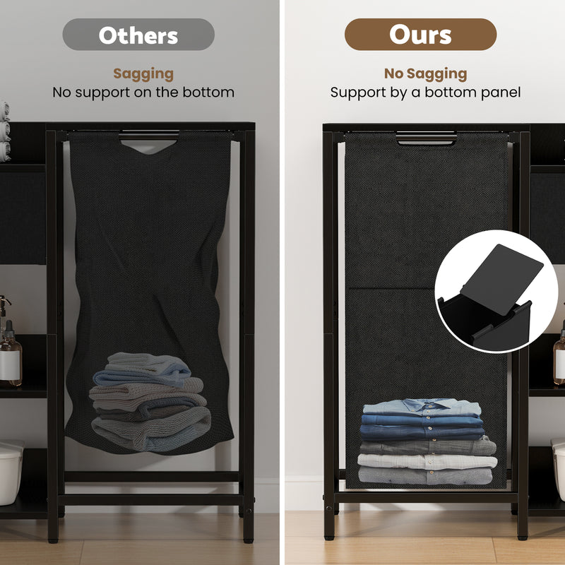 Advwin Laundry Hamper with Fabric Drawer 60L