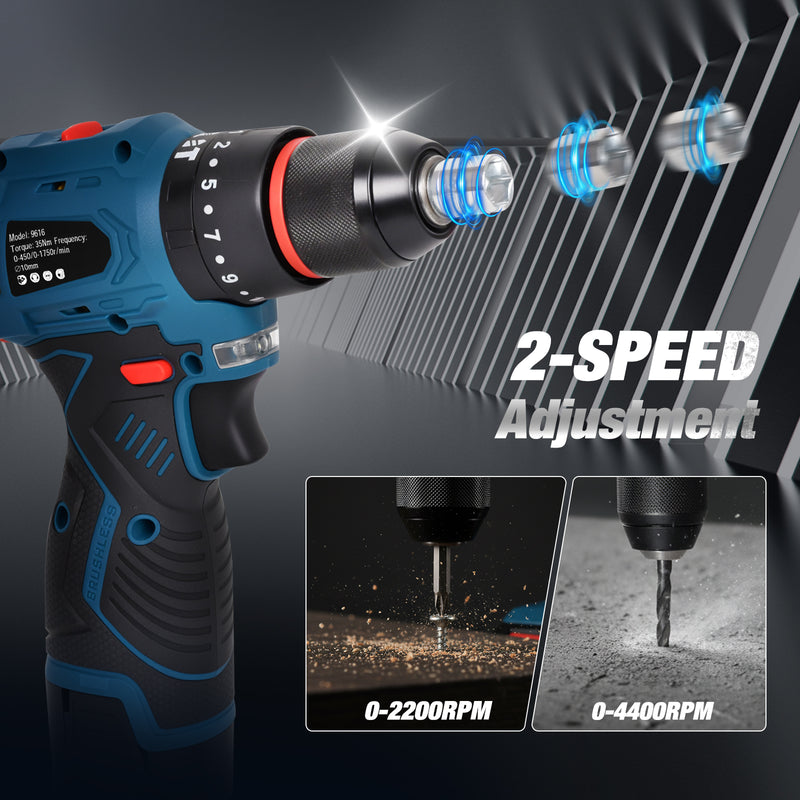 Advwin 3-in-1 Brushless Impact Driver Kit 2-Speed