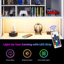 Advwin L Shaped Gaming Desk with LED Lights 148cm