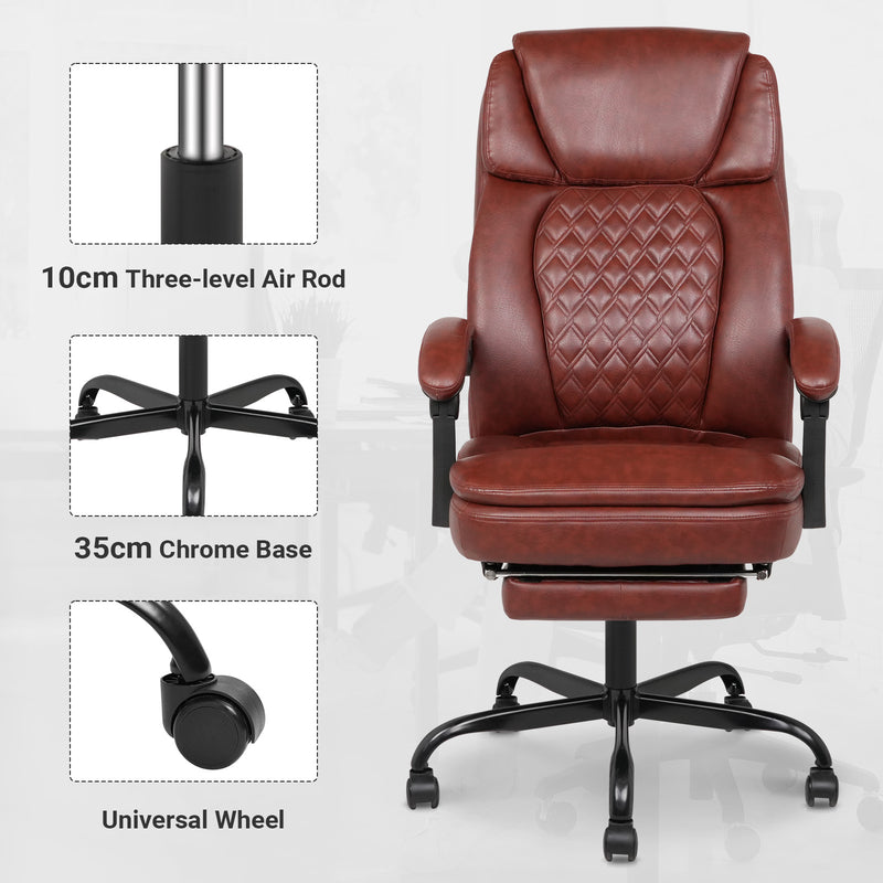 Advwin Ergonomic Office Chair Desk Chair with Footrest